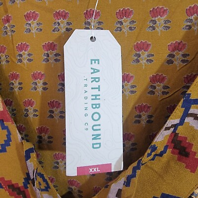 #ad Womens Earthbound Trading Boho Long Maxi Dress Size XXL Festival Tassels $22.99