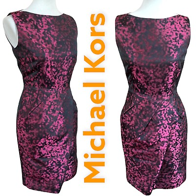 Michael Kors Dress Fitted Sleevless Pencil Made in Italy Sheath Cocktail Size 4 $198.65