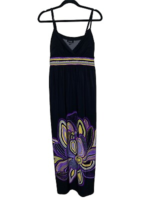 #ad Snap Women#x27;s Maxi Dress Boho Stretch Sleeveless Long Extra Large Size XL $13.18