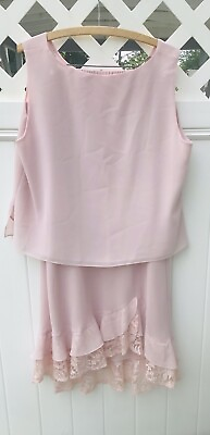 #ad Mauve 2 Piece Skirt And Top Sz14 New $74.99