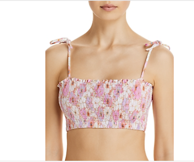 #ad Peixoto Women#x27;s Cleo Smocked Bikini Swim Top Size M $12.50