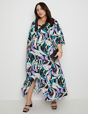 #ad Plus Size Womens Maxi Dress Purple Summer Floral Beach Dresses BeMe $17.13
