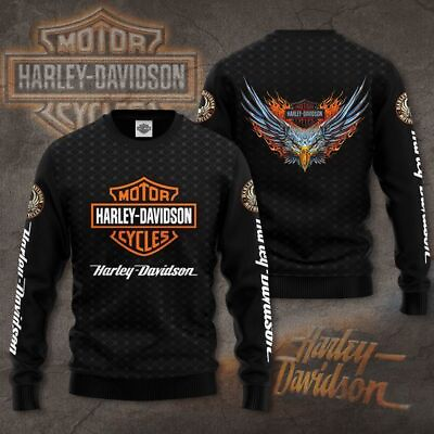 Personalized Harley Davidson Long Sleeve 3D Black Hot 2024 Limited Size S 3XL $28.99