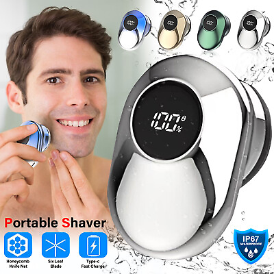 Mini Portable Electric Razor for Men USB Rechargeable Shaver Beard Trimmer Gifts $12.19