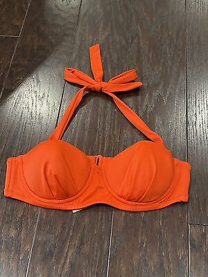 #ad J. Crew Underwire Halter Lined Bikini Top Size 32 B NEW $24.00