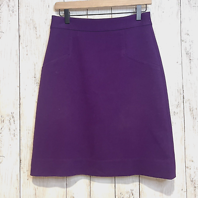 #ad Kate Spade Womens Skirt quot;Skirt the Rulesquot; Size 4 Purple A Line Pencil Career EUC $25.98
