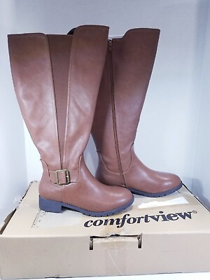 #ad Comfortview The Milan Wide Calf Boot Sz 9Wide Cognac $47.02