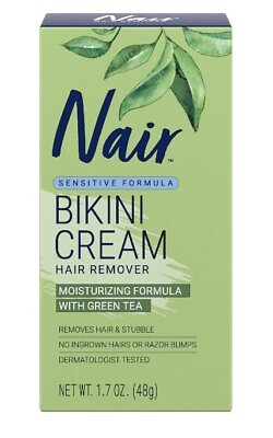 #ad Nair Hair Remover Bikini Cream With Green Tea Sensitive Formula 1.70oz Ea $6.99