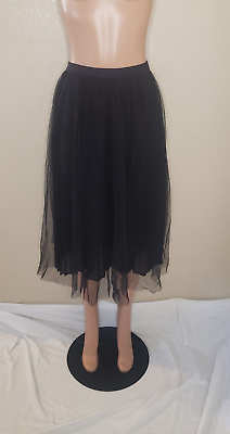 #ad Black Sheer Mesh Maxi Skirt $14.99