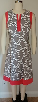 Signature by Robbie Bee Coral amp; Gray Dress Size 8 $17.75