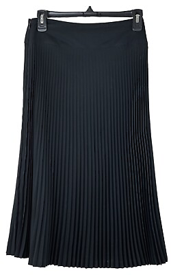 #ad Express Maxi Skirt Black Pleated Easy Care 100% Polyester Size Women#x27;s 3 4 $16.68