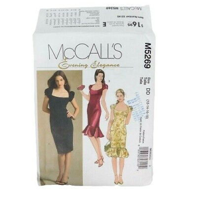 McCalls 5269 Misses Petite Evening Dress Sewing Pattern Sz 12 18 Uncut Princess C $16.95