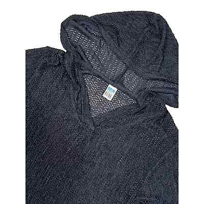 #ad Women#x27;s Baja Blue Black Hooded Cover up size Medium 611 C $13.00