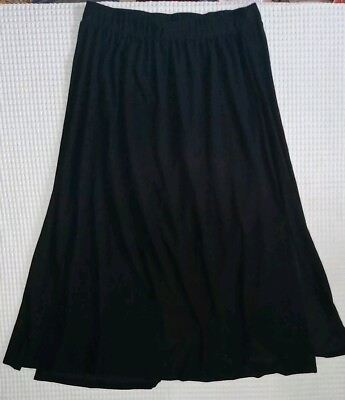#ad #ad Terra Sky Womens Black Pull On Stretch Long Maxi Skirt Plus Size 1X 16W 18W $14.97
