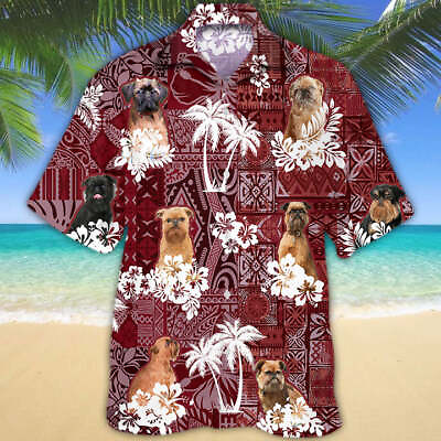 Brussels Griffon Hawaiian Shirt Cute Summer Aloha Beach Shirt For Dog Lovers 79 $26.59