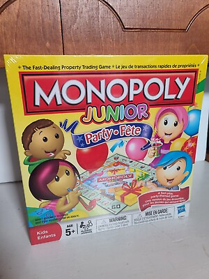 Monopoly Junior Party 2011 Edition Fast Dealing Party Themed Board Game New C $21.97