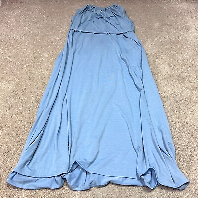 #ad Hamp;M Dress Maxi Women’s Blue Sleeveless Size Medium NWT $15.99