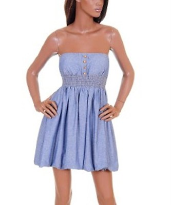 #ad BLUE COCKTAIL DAY EVENING WEAR DRESS LARGE L 11 13 $14.98