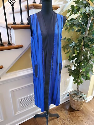 Free People All Tous Sheer Pleated Long Shirts Vest Cardigan $33.00