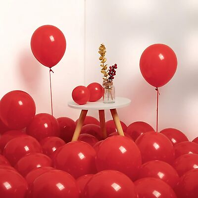 Red Balloons 100 Pcs Latex Helium Balloon for Birthday Party Wedding Decor 10IN $5.59
