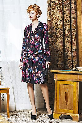 #ad PARTY Floral SKIRT SET Wear To Work Made In Europe PENCIL Skirt Set S M L XL 2XL $345.00