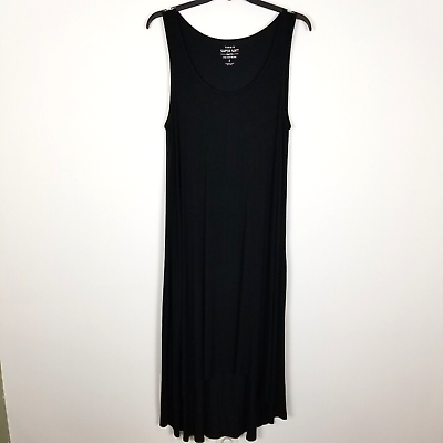 #ad Torrid Women Plus Maxi Super Soft Hi Low Dress Size 2X Black Sleeveless $33.99