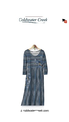 Coldwater Creek”Poetic Presence Dress” 2X Long sleeve casual dresses for women $19.99
