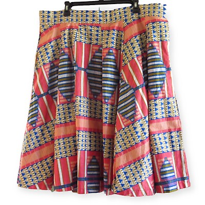 #ad Francis Benedict Print Skirt Togo Africa $60.00