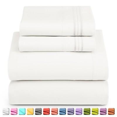 1800 Series 4 Piece Bed Sheet Set Hotel Luxury Ultra Soft Deep Pocket Bed Sheets $29.99