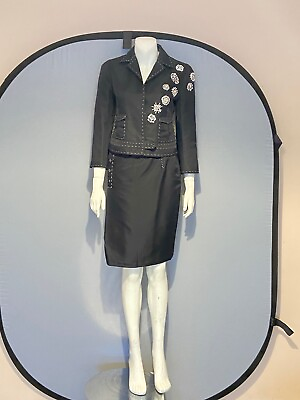 Dice Kayek crystal embellished SUIT blazer with skirt SUIT size FR 44 US 6 8 $1150.00