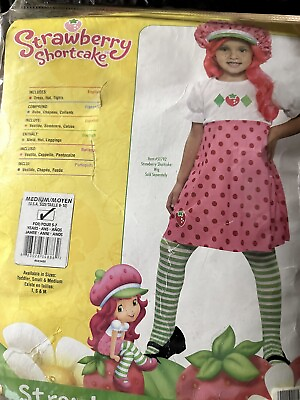 #ad Strawberry Shortcake Costume Kids Halloween Fancy Dress Sz 8 10 $15.00
