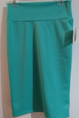 NWT LuLaRoe Small Cassie Skirt Pencil Straight skirt aqua blue chevron $14.79