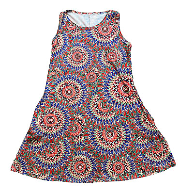 #ad #ad Summer Dress for Women Beach Floral T shirt Sundress Sleeveless Pockets Size M $7.99