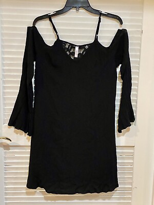 Shirtdress Gauze Cover Up SMALL Linen Gauze Black Women#x27;s $17.95