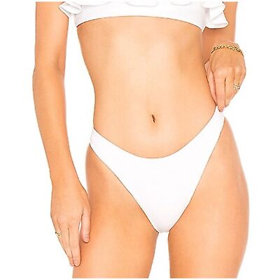 Rachel Pally High Cut White Bikini Bottoms NWT Size Small $49.00