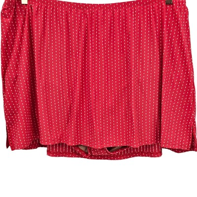 #ad Cacique Plus Size 28 Textured Dot Slitted Swim Skirt Skort in Starfish Coral Dot $15.00