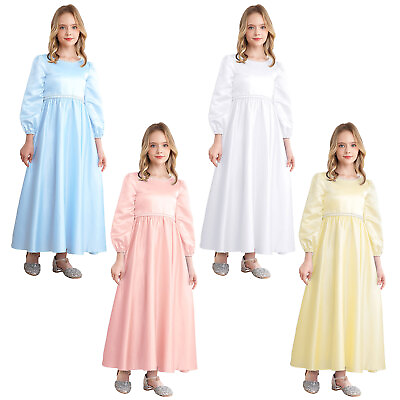 #ad Kids Girls Maxi Holiday Dress Party Gown Flower Sundress Dance Wear Children $10.72
