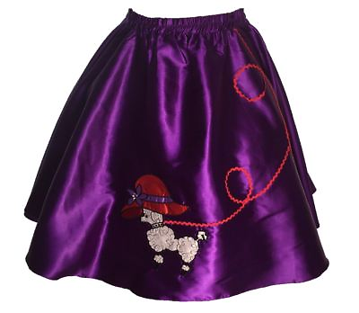 Purple Red Hat 50#x27;s Poodle Skirt Adult Size Medium Waist 30quot; 37quot; Length 25quot; $32.95