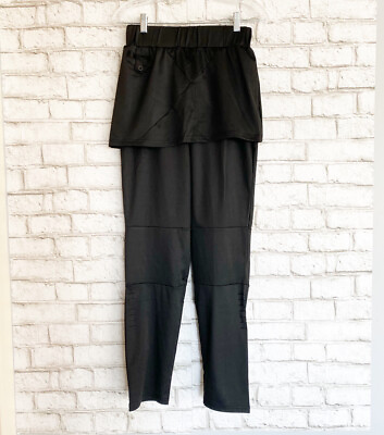 #ad Misslook Black Skirted Tennis Leggings Size Medium Modest Activewear $15.50