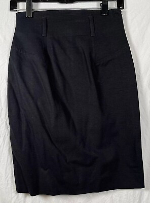 #ad Vintage Gallay Skirt Womens Size 4 Black Pencil Made in USA $7.99