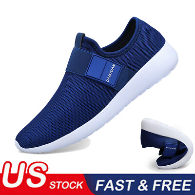 Men#x27;s Slip on Running Casual Sneakers Lightweitht Tennis Walking Athletic Shoes $19.99