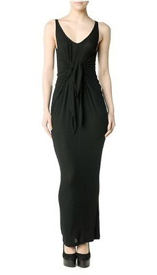 #ad NEW RACHEL PALLY BRAND BOW TIE FRONT LONG BLACK MAXI DRESS MODAL $131.75