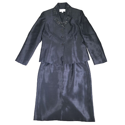 #ad le suit skirt suit Petite 6 6p Dark Blue Navy Women’s Size Women Womens Business $28.00