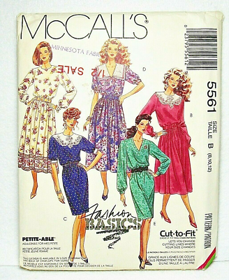 #ad #ad Modest Dresses Cut to fit Size 8 10 12 McCalls 5561 Vintage Pattern Uncut $5.95