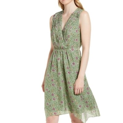 Womens NORDSTROM SIGNATURE 150544 Silk Green Dress size 6 $99.00