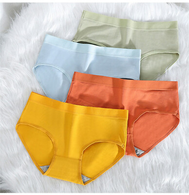 #ad MultiPack Women Underwear Ladies Breathable Soft Briefs Panties Mid Rised Bikini $12.60