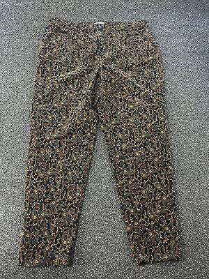 #ad Croft amp; Barrow Corduroy Pants Ladies 16 W Plus Wear Floral Paisley Print $15.13