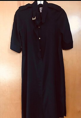 #ad Anne Klein executive black dress with button buckle 3 4 sleeve women#x27;s size 4 $22.87