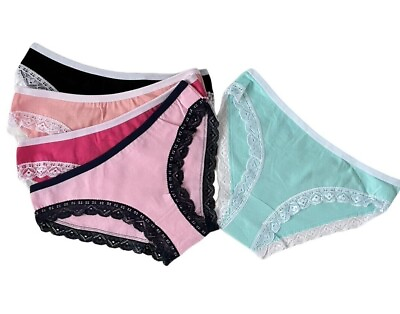 #ad #ad NEW 5 Women Bikini Panties Brief Floral Lace Underwear Size M L XL F344 $10.99
