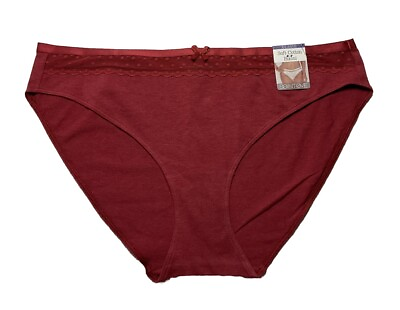 #ad NWT Saint Eve Soft Cotton Bikini Panties Size XL Red Heather $6.00